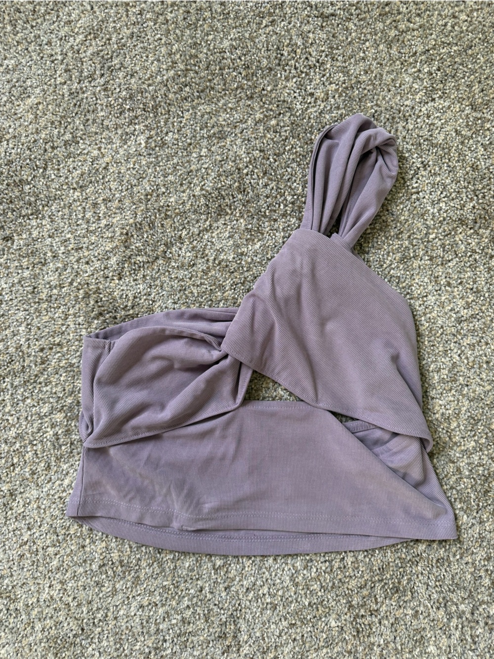Urban Outfitters Mauve Ribbed Top Crop Too with cutouts